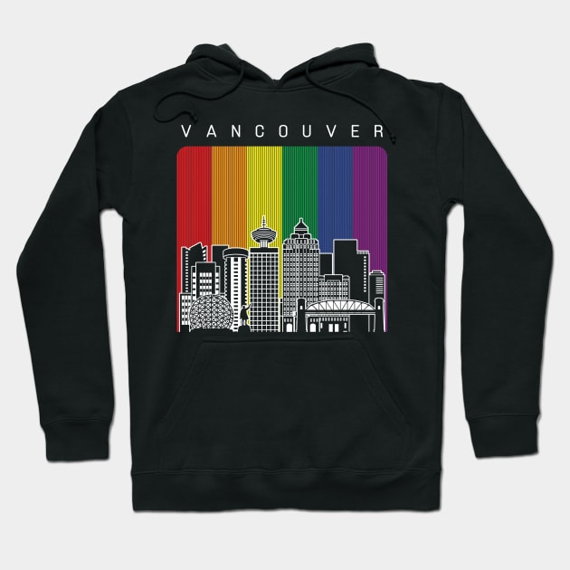 Vancouver LGBT Flag Hoodie by travel2xplanet